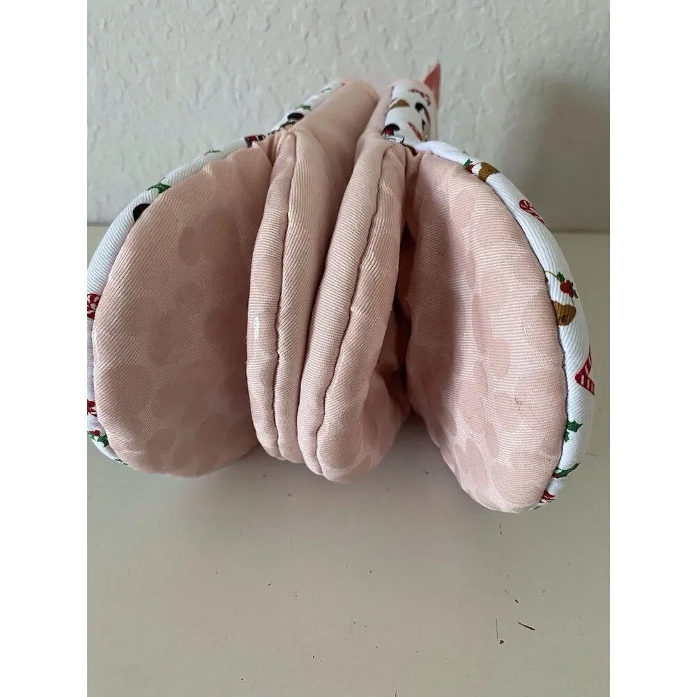 2 Pk Disney Minnie‎ Mouse Mini Oven Mitts Christmas Holiday Yule Log Candy Canes